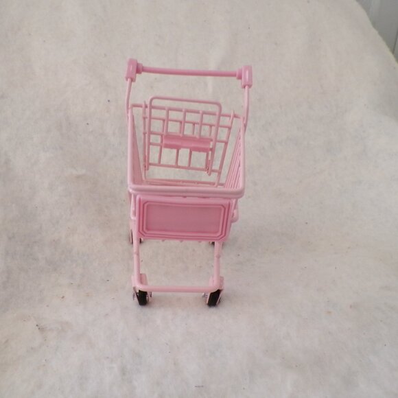 Mini Grocery Shopping Cart Market Basket Metal Pink - Picture 6 of 7